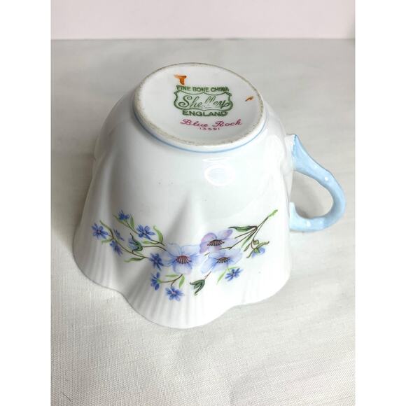 SHELLEY “Blue Rock” Dainty Teacup and Saucer Set 13591 - Picture 5 of 6